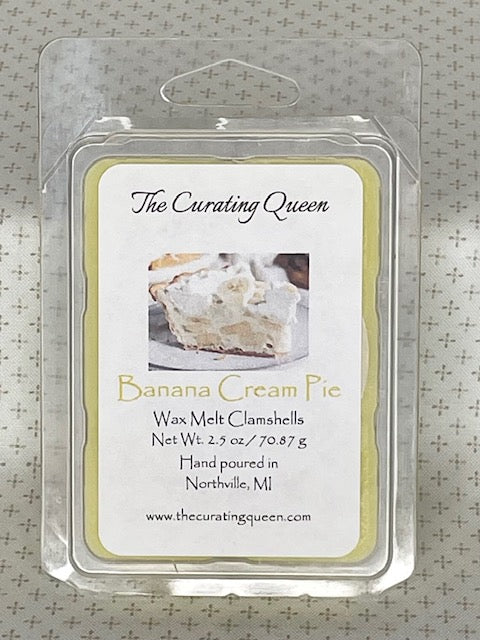 Banana Cream Pie Wax Melt Clamshells