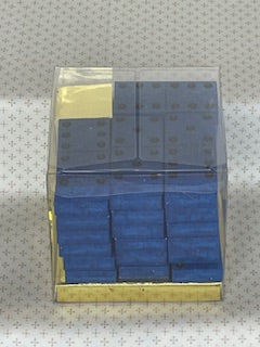 Blue Glitter Dominoes with Black Dots