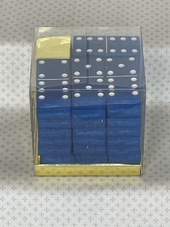 Blue Glitter Dominoes with White Dots