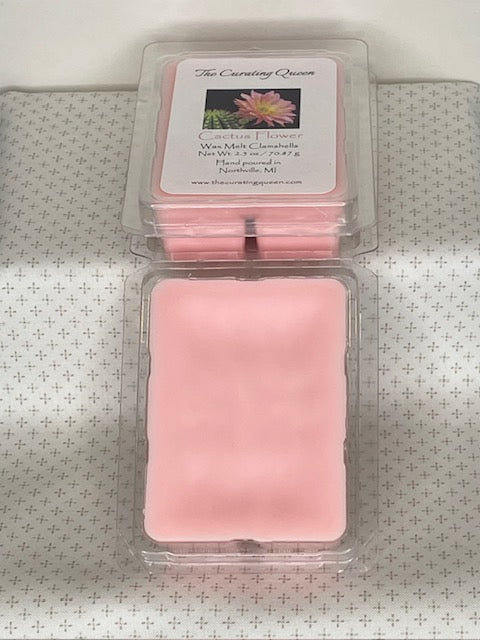 Cactus Flower Wax Melt Clamshells