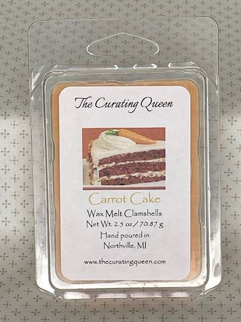 Carrot Cake Wax Melt Clamshells