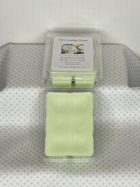 Coconut Lime Wax Melt Clamshells