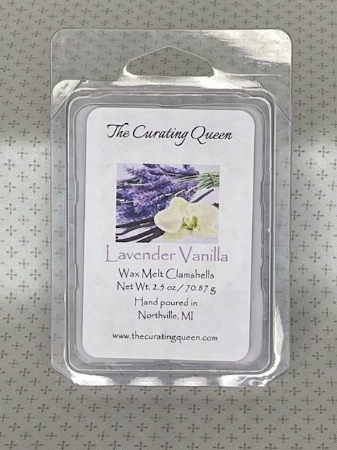 Lavender Vanilla Wax Melt Clamshells