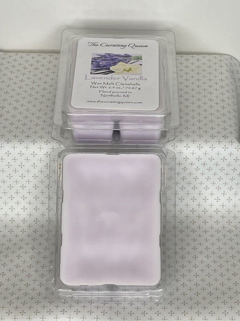 Lavender Vanilla Wax Melt Clamshells