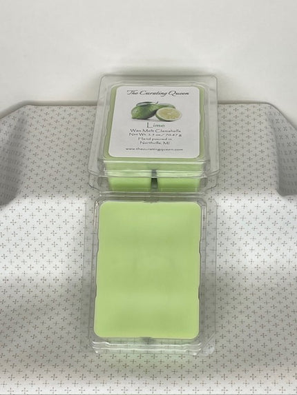 Lime Wax Melt Dots Clamshells