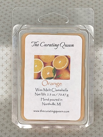 Orange Wax Melt Clamshells