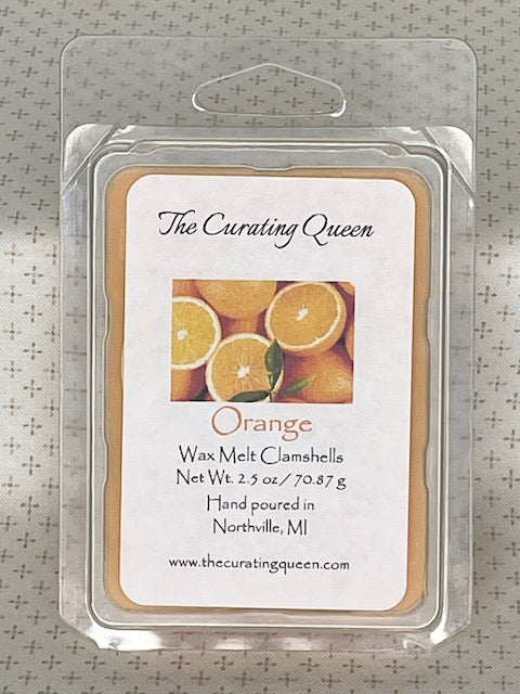 Orange Wax Melt Clamshells