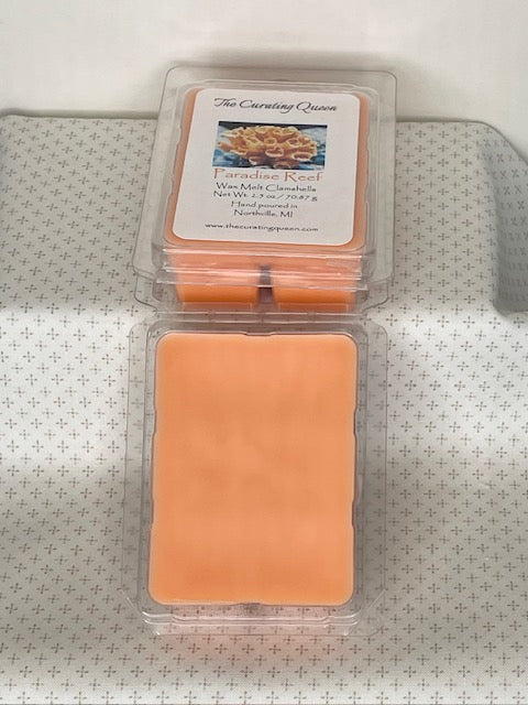 Paradise Reef Wax Melt Clamshells
