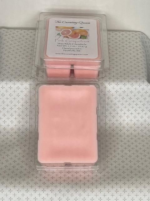 Pink Grapefruit Wax Melt Clamshells