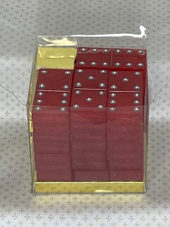 Red Dominoes with Silver Dots