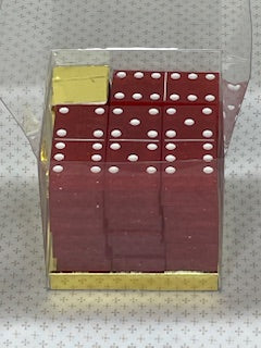 Red Glitter Dominoes with White Dots