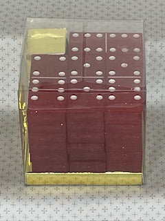 Red Glitter Dominoes with White Dots